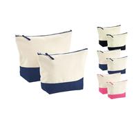 WM544 Westford Mill Kulturtasche in Kontrastfarbe Natural M (19 x 18 x 9 cm)