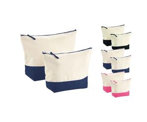 WM544 Westford Mill Kulturtasche in Kontrastfarbe Natural M (19 x 18 x 9 cm)