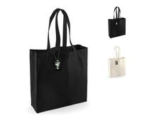 Westford Mill Classic Shopper (Fairtrade Baumwolle), Farbe:Black, Größe:39 x 42 x 13 cm