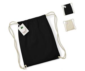 WM810 Westford Mill Turnbeutel aus Bio-Baumwolle Airforce Blue 37 x 47 cm