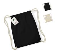 WM810 Westford Mill Turnbeutel aus Bio-Baumwolle Black 37 x 47 cm