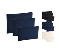 WM830 Westford Mill Zubehörtasche aus Bio Baumwolle Black S (20 x 11,5 cm)