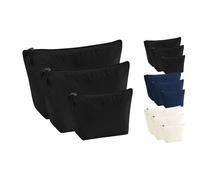 WM840 Westford Mill Zubehörtasche aus Bio-Baumwolle Black S (13 x 12,5 x 6 cm)