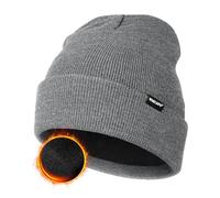 Wmcaps Klassische Mütze Herren Damen, Warm Fleece Wintermütze Strickmütze Winter Warme, Weich Stretchy, Atmungsaktiv Unisex Beanie Geschenke Männer Frauen Coole Sachen, Grau