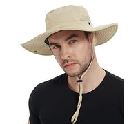 Wmcaps Sonnenhut Herren, Outdoor Safari Hut Damen, Breite Krempe Sommerhut Herren, Faltbar Wanderhut, Boonie Hat Sonnenschutz Hut Buschhut Anglerhut Gartenhut（Khaki）
