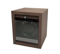 Wmqbjta Einzelner uhrenbeweger mit MDF Gehäuse Und PVC Oberfläche für Mechanische Zeitmesser mit Leiser Vollgetriebe Motorrotation Und Staub für Schmuckschrank Anrichte Und Arbeitszimmer