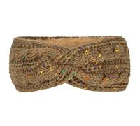 WNAYI Schleifen Stirnband Damen Winter Gestrickt Geflochtenes Haarband Plüsch Elastische Ohrenwärmer Warmes Kopfband für Frauen Mädchen Winter Outdoor(Khaki)