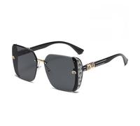 WNCKSQ Modische Retro-Brille für Damen und Herren, quadratisch, großer Rahmen, Sonnenbrille, Reise-/Angel-/Fahrbrille, UV400, 1, 1