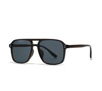 WNCKSQ Quadratische Sonnenbrille im Retro-Stil mit Doppelsteg im Streetstyle (Burgund)