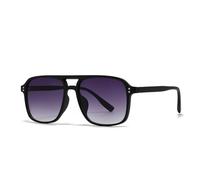 WNCKSQ Quadratische Sonnenbrille im Retro-Stil mit Doppelsteg im Streetstyle (Farbverlauf Grau)