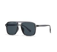 WNCKSQ Retro Square Doppelsteg Sonnenbrillen Style Street Style Sonnenbrillen (GRAU)
