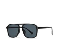 WNCKSQ Retro Square Double Bridge Sonnenbrillen Style Street Style Sonnenbrillen (schwarz)