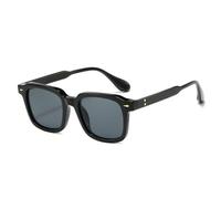 WNCKSQ Retro Square Rivets Herren Sonnenbrille Fashion Gelb Blau Shades UV400 Damen Trendy Gradient Sonnenbrille,Schwarz Grau,1