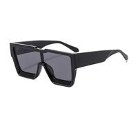 WNCKSQ Übergroße, quadratische Sonnenbrille für Damen, modisch, mit großem Rahmen, für Herren, Brillen, Damenbrillen, UV400, C1Schwarz, Schwarz, 1
