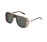 WNCKSQ Vintage Steampunk Square Sonnenbrille Herren Klassische Sonnenbrille für Herrenmode Schutzbrille, C5LeopardGreen