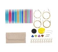 WNDUOKXH Craft Weave Tool Rundstricknadel Set, bequeme Hand für Projekte, Stricknadel Set ist aus Aluminium, austauschbare Rundstricknadeln, Khaki