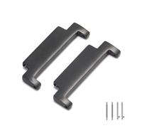 WOATOHO 2 Stück Gold Silber Schwarz Metallverbinder mit Federstiften, 20 mm 22 mm Flexible Uhrenarmbandverbinder(Black,20 * 20mm)