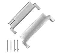 WOATOHO 2 Stück hochpräzise Schnellverschlussadapter, Silber/schwarzer Uhrenarmbandverbinder aus Leder, 20 m, 22 mm(Silver,20 * 20mm)