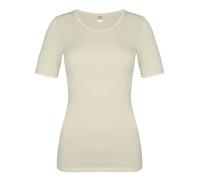 wobera ANGORA Damen-Unterhemd mit ½ Arm mit 40% Angora und 60% Baumwolle (Gr. L, Farbe: wollweiß)