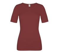 wobera ANGORA Damen-Unterhemd mit ½ Arm mit 40% Angora und 60% Baumwolle (Gr. S, Farbe: Bordeaux)