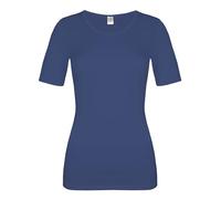 wobera ANGORA Damen-Unterhemd mit ½ Arm mit 40% Angora und 60% Baumwolle (Gr. S, Farbe: Marine)