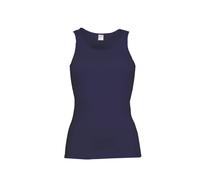 wobera ANGORA Damen-Unterhemd ohne Arm mit 40% Angora und 60% Baumwolle (Gr. L, Farbe: Marine)