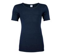 wobera ANGORA Herren-Unterhemd mit ½ Arm (Material: 70% Schurwolle kbT und 30% Seide) (DE/NL/SE/PL, Alphanumerisch, M, Regular, Regular, Marine)