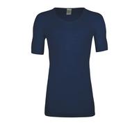 wobera ANGORA leichtes Herrenunterhemd mit 1/2 Arm oder T-Shirt mit 20% Angora (Gr. 6/M, Farbe: Marine)