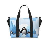 Wochenend-Reisetasche mit Pinguin-Antarktis-Motiv, bedruckt, für Erwachsene, geeignet für Reisen, Camping, Picknicks