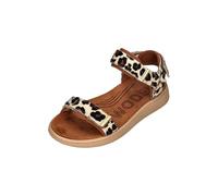 Woden Damen Sandalen - LINE ANIMAL WL673 - leopard, Größe:38 EU