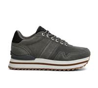 Woden Damen Sneakers Nora III Suede Plateau, Dark Grey, 40