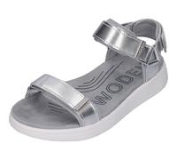 Woden Damenschuhe Sandalen - LINE METALLIC WL714 - silver, Größe:40 EU