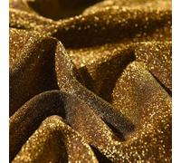 Wodsty Polyester Glitter Stoff Rolle Wasserdicht DIY(gold) | Perfekt als Tischläufer, Hintergrundvorhang oder Hochzeitsbogen, einfache Montage und Pflege