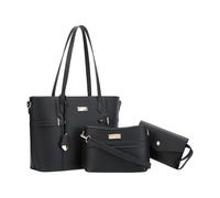 Woedpez 3-teilige praktische Umhängetasche Retro Stil, geräumiger Innenraum, praktische PU Unterarmtaschen, perfekt für die Arbeit Freien oder zum Einkaufen, Arbeitstasche