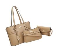 Woedpez 3-teilige praktische Umhängetasche Retro Stil, geräumiger Innenraum, praktische PU Unterarmtaschen, perfekt für die Arbeit Freien oder zum Einkaufen, Arbeitstasche