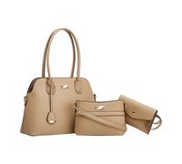 Woedpez 3-teiliges PU Handtaschen Set mit großem Fassungsvermögen und verstellbarem Riemen für die Arbeit, Reisen und den täglichen Gebrauch