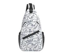 woerexker Sling Bag Kindischer Dinosaurier-Dino, niedlicher Wanderrucksack, Tagesrucksack, Crossbody-Tasche, Reise-Brustrucksack für Männer und Frauen, Siehe Abbildung, One size