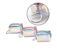 WOFASHPURET 3 Stück Kleine Bunte Geldbörsen aus Transparentem Wasserdichtem Material mit Praktischem Aufbewahrungsbeutel für Damen Vielseitig Nutzbar für Alltag und Reisen Zufällige Farbe