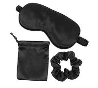 WOFASHPURET 3stücke Schlafmaske mit Augen Reise-augenmaske aus Seide Schlaf-augenschutz mit Haarband Lichtundurchlässig für Erholsamen Schlaf Inklusive Aufbewahrungstasche für Reisen zu Hause