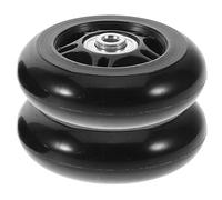 WOFASHPURET Ersatzradset 2 Stück Kofferrollen aus Gummi Geräuschlose Wagenrollen 76X24mm für Reisekoffer und Gepäck Reparatur