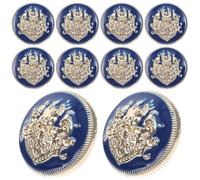 WOFASHPURET Runde Metallknöpfe 10 Stück Messing 20mm Nähknöpfe zum Basteln für Mäntel Hosen und Pyjamas mit Löchern