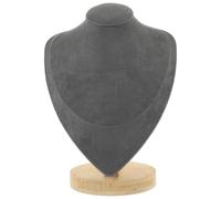 WOFASHPURET Schmuckständer aus Bambus in Menschlicher Halsform Eleganter Halsketten Display für Büro und Laden Dekorativer Anhängerhalter für Stilvolle Schmuckpräsentation