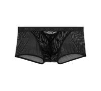 WOH Herren Boxershort - Personal Allure, Trunk, Spitze, Logobund, durchsichtig Schwarz L