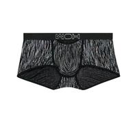 WOH Herren Boxershort - Pure Seduction, Trunk, Glitzer, Spitze, Logobund XXL Schwarz