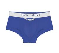 WOH Herren Trunk - Sexy Fun, Basic Shorts, Logo, Baumwoll-Stretch, einfarbig Blau L