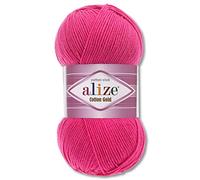 Wohnkult Alize 100 g Cotton Gold Premium Wolle in 59 Sommerwolle Garn Stricken Amigurumi (149 | Fuchsia)