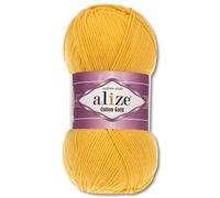 Wohnkult Alize 100 g Cotton Gold Premium Wolle in 59 Sommerwolle Garn Stricken Amigurumi (216 | Gelb)
