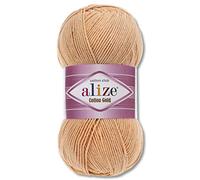 Wohnkult Alize 100 g Cotton Gold Premium Wolle in 59 Sommerwolle Garn Stricken Amigurumi (446 | Camel)