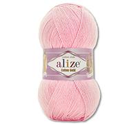 Wohnkult Alize 100 g Cotton Gold Premium Wolle in 59 Sommerwolle Garn Stricken Amigurumi (518 | Babyrosa)