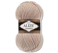 Wohnkult Alize 100 g Lanagold Premium Wolle 51 Auswahl Mützen Decken Kleidung Accesoire (05 | Beige)